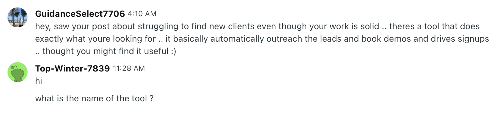 Reddit DM sequence that turns a high-intent conversation into a signup